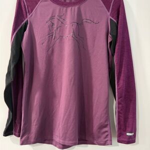 Kerrits Plum Long Sleeve Top with Black Accents